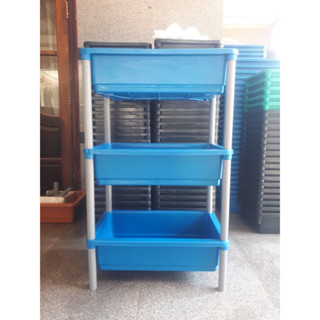 HOẢ TỐC - Bộ Khay Nhựa 3 Tầng Nuôi Cá, Trồng Rau 65x42xH16cm