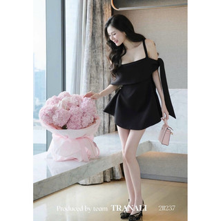 ĐẦM 2S NGỰC XẾP TUA RUA CỘT NƠ