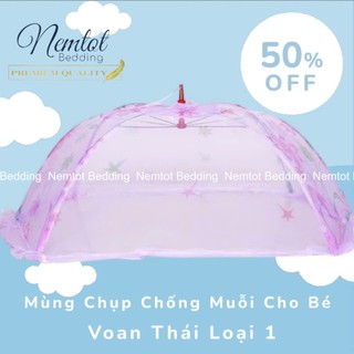 🔴SALE 50%🔴 Mùng Chụp Cây Gấp Gọn Chống Muỗi, Côn Trùng Cho Bé Nhỏ, Mùng Chụp Voan Thái Loại 1_Giá Rẻ