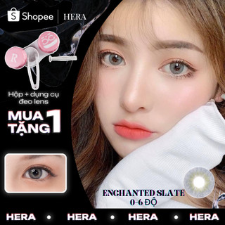  Kính Áp Tròng Hera Xám Đam Mê  0 - 6 Độ ENCHANTED SLATE Nhập Khẩu Hàn Quốc Lens Cận 6 Tháng 