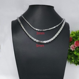 Dây chuyền inox kiểu xương cá, khóa tròn, sáng đẹp không đen