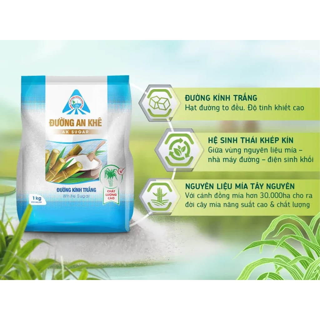 Đường kính trắng Đường An Khê 1KG