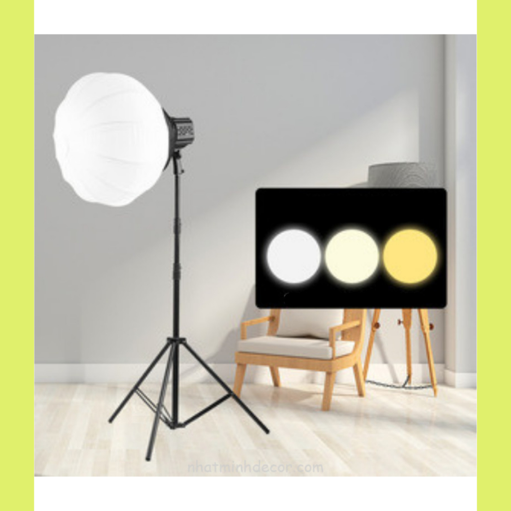 Đèn Hình Cầu trợ sáng (Bediro BD-400S) Livestream chụp ảnh quay video bán hàng chuyên nghiệp Bediro