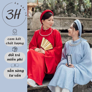 Áo tấc , cổ phục , ngũ thân nữ 1 lớp tay thụng chất liệu tây thi kiểu dáng freesize - Áo dài 3H