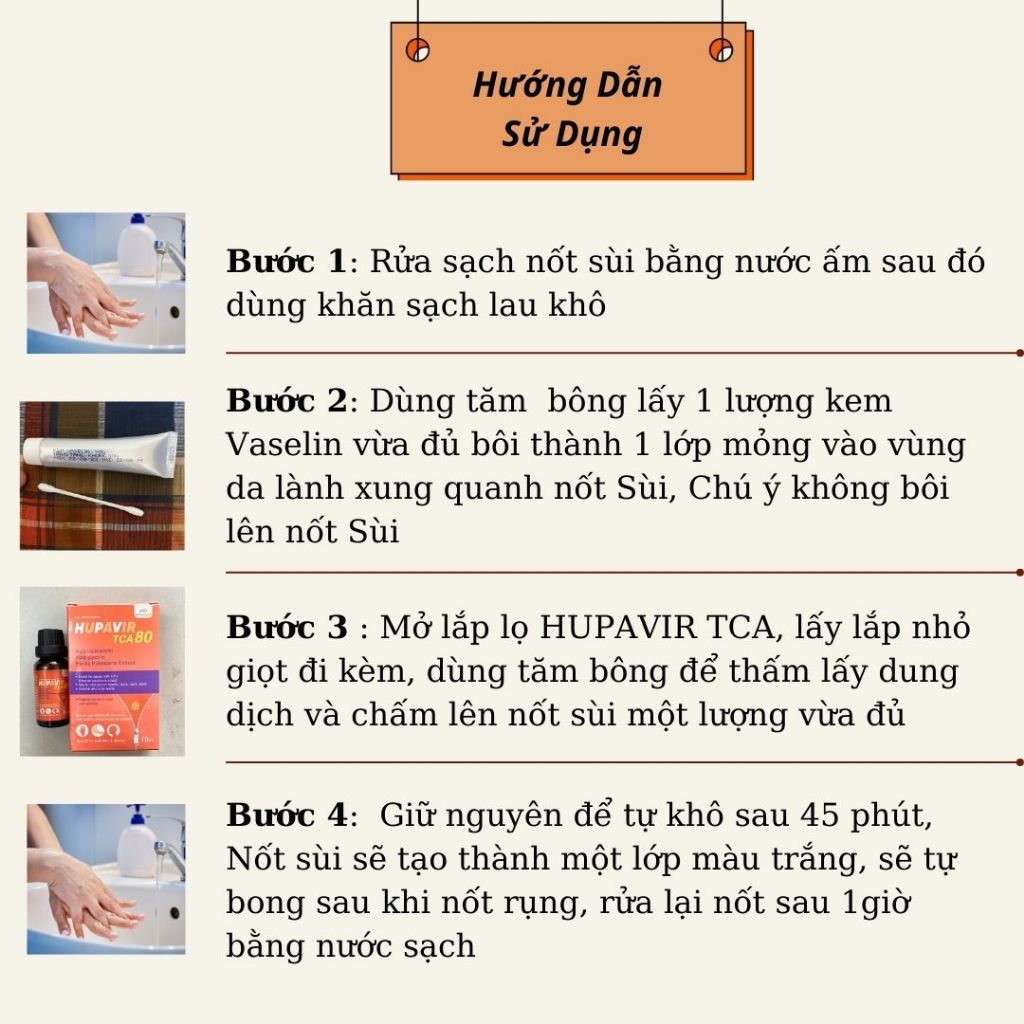 HUPAVIR TCA 80 - Loại bỏ Sùi Mào Gà, Gai Sinh duc, hạt ngọc dv sau 1 tuần sử dụng cho nam và nữ (CHE TÊN)
