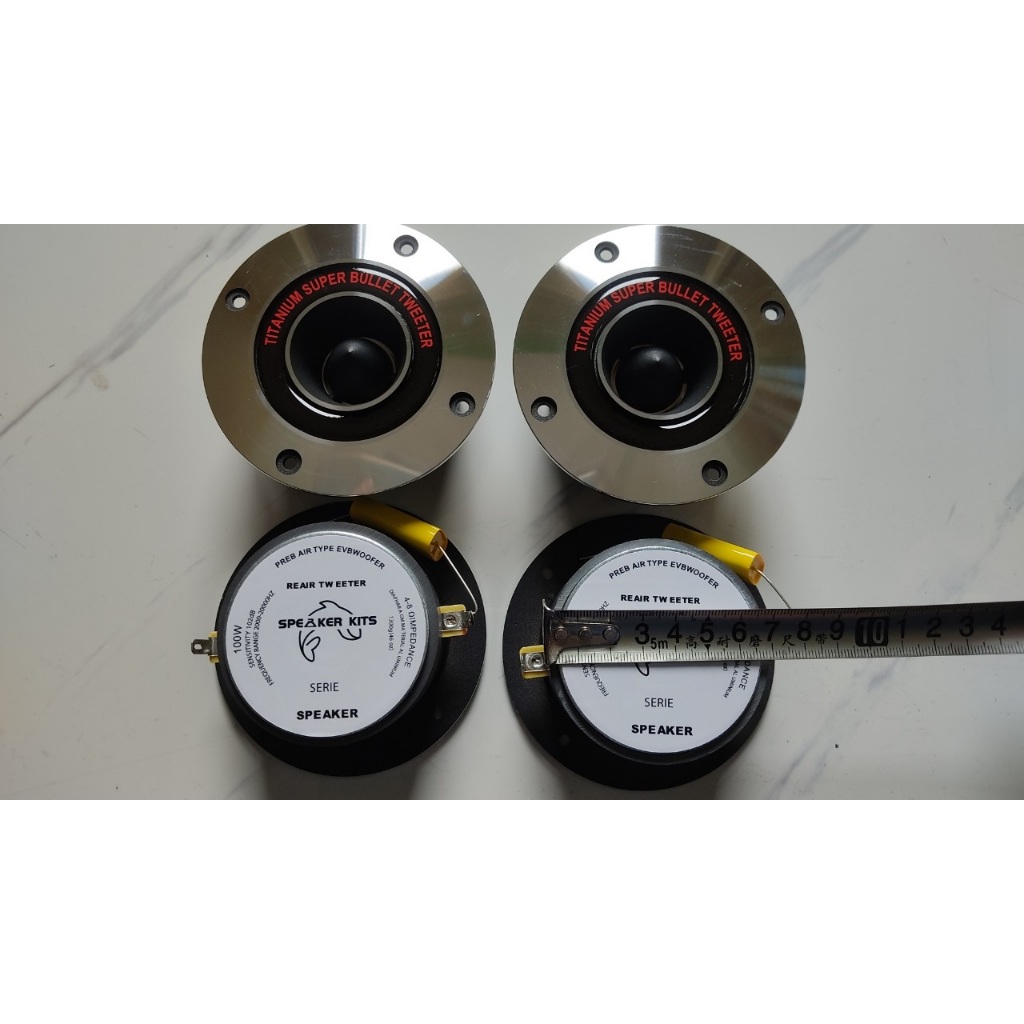 Loa treble rời Tweeter màng Titan từ 70 toàn vành 10cm tặng kèm tụ  - loa treble rời