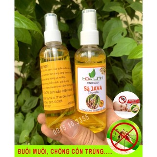 Tinh dầu sả Java đậm đặc ,thơm lừng đuổi muỗi, kiến và côn trùng - HOA LINH (  Chai trong) -TẶNG VỎ CHAI NHỰA XỊT