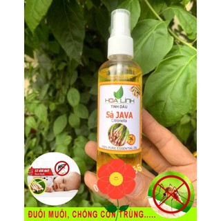 Tinh dầu sả Java đậm đặc ,thơm lừng đuổi muỗi, kiến và côn trùng - HOA LINH (  Chai trong) -TẶNG VỎ CHAI NHỰA XỊT