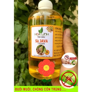 Tinh dầu sả Java đậm đặc ,thơm lừng đuổi muỗi, kiến và côn trùng - HOA LINH (  Chai trong) -TẶNG VỎ CHAI NHỰA XỊT