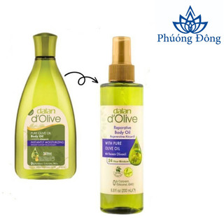   Mẫu mới  Tinh dầu Massage Dưỡng Ẩm Toàn Thân Ô Liu Dalan D’Olive Olive Oil Body Oil 200ml 
