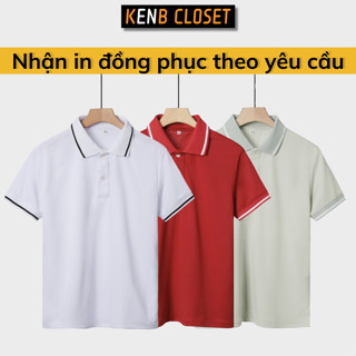 Áo thun in đồng phục nhóm lớp theo yêu cầu đẹp giá rẻ nhiều màu chất vải cá sấu mè co giãn 4 chiều