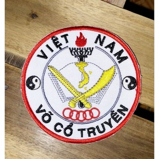 Logo cờ (5cm*8cm); logo Võ Cổ Truyền Việt Nam mẫu mới pvà cũ (tròn 9cm)