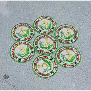 Logo cờ (5cm*8cm); logo Võ Cổ Truyền Việt Nam mẫu mới pvà cũ (tròn 9cm)