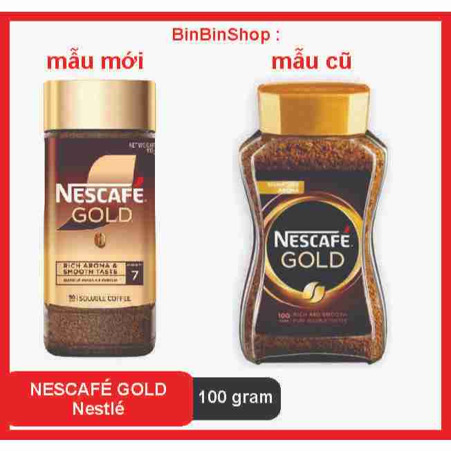 Cà phê đen hoà tan NesCafe Gold  hũ 100gram