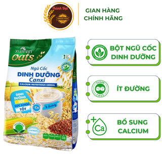  Ngũ Cốc Dinh Dưỡng Canxi Bột Ngũ Cốc Dinh Dưỡng Ít Đường Ngũ Cốc Xuân An Túi 400G  16 Gói X 25G  Lương Thực Thành Đạt 