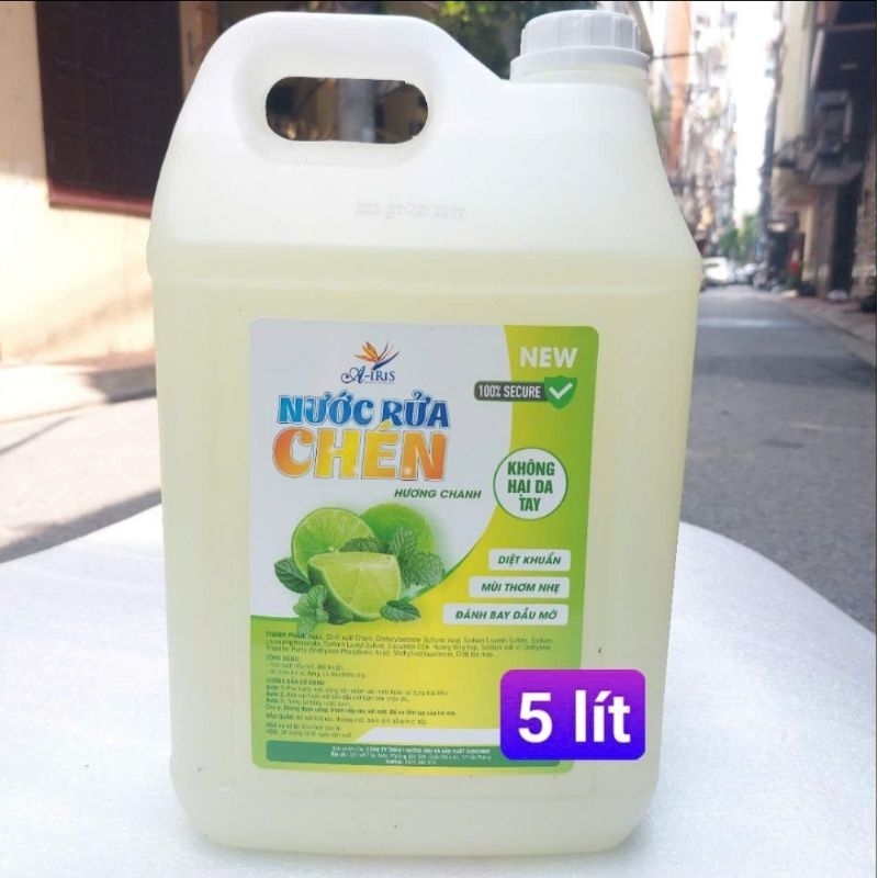 Nước rửa chén bát hương chanh  A-IRIS can 5 lít