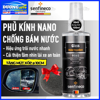 Phủ Nano Kính, Chống Bám Nước Trên Kính Xe Ô Tô, Nón Bảo Hiểm Senfineco 9945 100ml - Nhập khẩu Đức