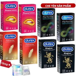 [FREESHIP] Combo 8 Hộp Bao Cao Su Durex (96 Cái) Tùy Chọn + Tặng 1 Hộp Durex Invisible 3 Cái
