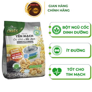 Ngũ Cốc Yến Mạch Óc Chó Mè Đen Xuân An, Bột Ngũ Cốc Dinh Dưỡng Ít Đường Túi 400G (16 Gói X 25G) Lương Thực Thành Đạt
