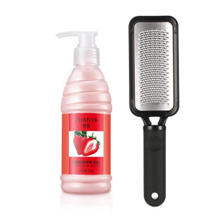 kem mềm da + cây chà gót chân nail