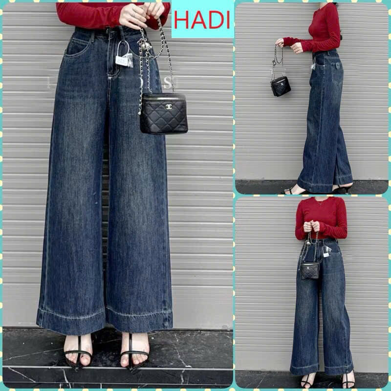 Quần jeans suông nữ gấu to hot trend#8888
