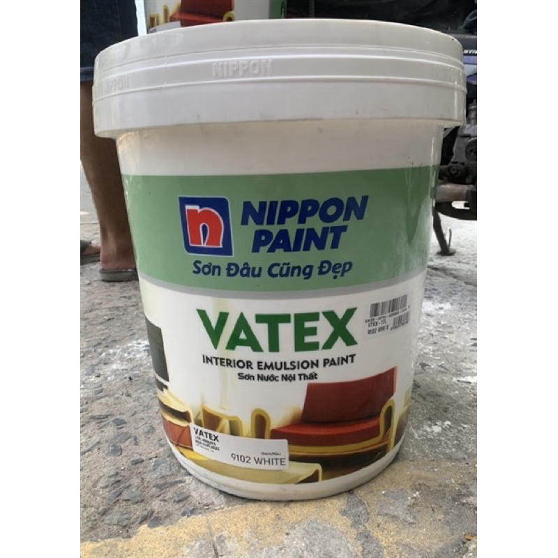 Sơn nước Nippon Vatex nội thất 4.8kg - Màu Trắng