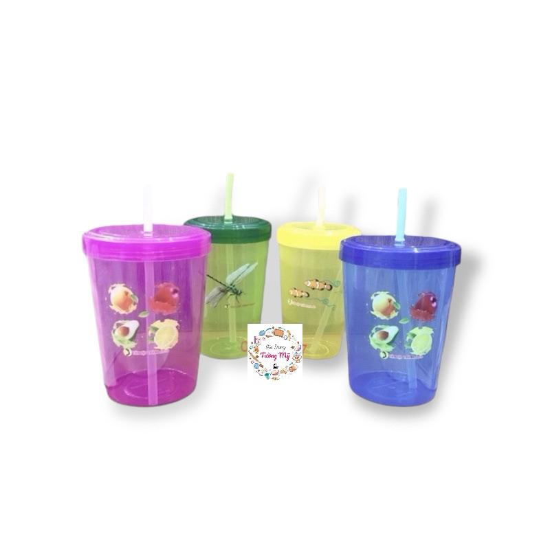 Combo 2 ly nước ống hút đủ size