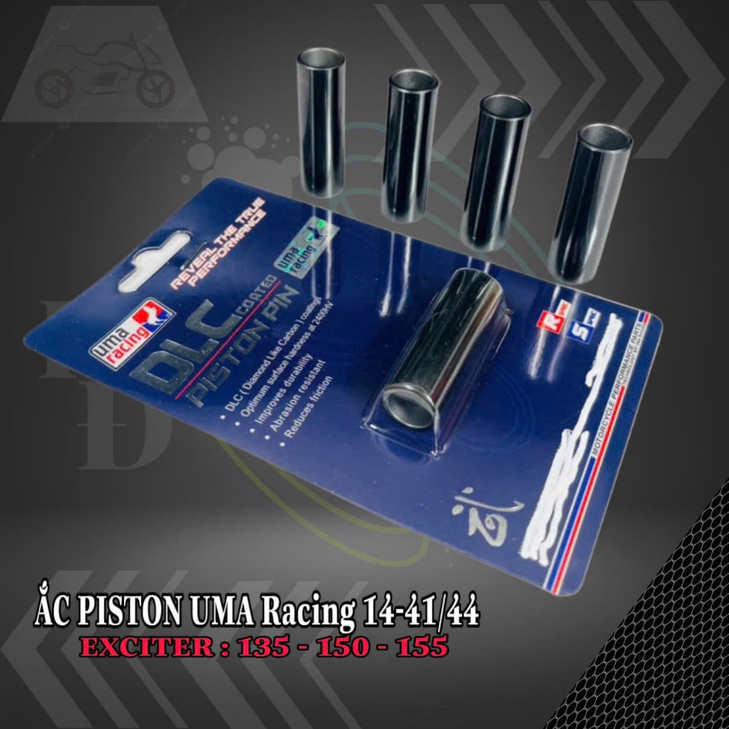 Ắc piston UMA racing mạ DLC siêu cứng cho xe Exciter 14mm size 41/44 chính hãng