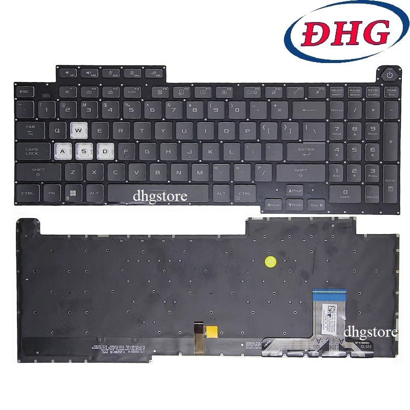 Bàn phím laptop Asus ROG Strix G17 G713 G713Q G713QY G713QE G713QM G713QR Có Đèn Cáp Đèn Lớn