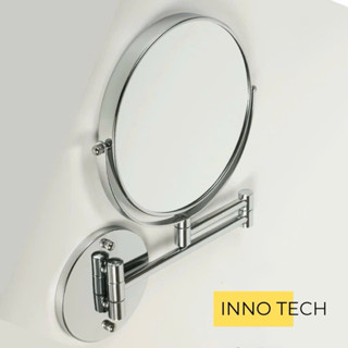 Gương trang điểm 20cm, gương treo tường, gấp gọn và duỗi dài, gương xoay 360 độ gồm 2 mặt, gương phóng đại 3 lần