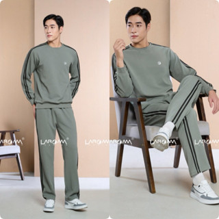 Bộ nỉ nam Laroma cổ chui quần suông chất cao cấp