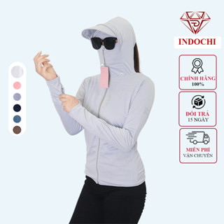 Áo Chống Nắng Nữ 2 Lớp Vành Mũ Lưỡi Trai Tháo Rời Chất Vải Thun Lạnh Nhật Thoáng Mát