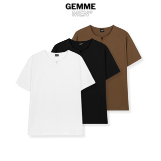 Áo thun trơn cổ V big size 100% Cotton 250gsm GEMME MEN 55 - 150kg chuẩn form Unisex