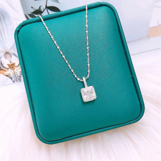 Dây chuyền nữ - dây chuyền mẫu xoắn và mặt vuông bạc ta