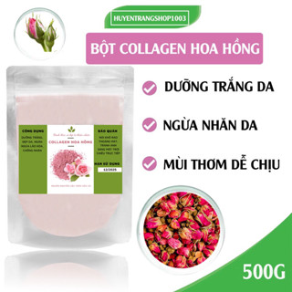 500g Bột mặt nạ dẻo collagen Hoa Hồng cao cấp