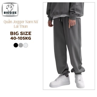 Quần Jogger 40-105Kg Nam Nữ Lai thun Bigsize thun da cá thoáng mát, co giãn