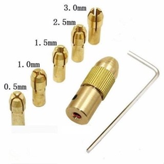 Bộ đầu kẹp mũi khoan mini từ 0.5~3mm làm bằng đồng. Dùng cho motor 180, 380, 550, 775