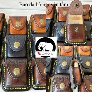 Bao da Zippo chất liệu da bò cao cấp