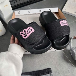 Dép Rabbit Lava denim basic đế cao 4,5cm , hack dáng tăng chiều cao - Kèm Hộp - BH 12th