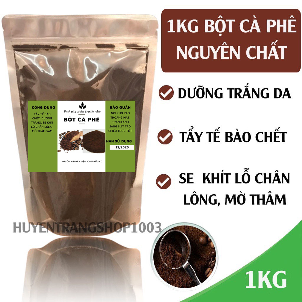 1kg bột cafe (bột cà phê) nguyên chất đắp mặt Handmade