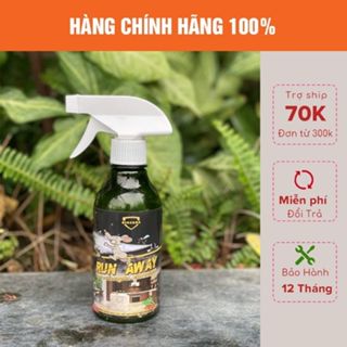 Bình Xịt Đuổi Chuột, Gián, Côn Trùng Run Away Nguồn Gốc Thảo Mộc Tự Nhiên Không Độc Hại Hiệu Quả Chỉ Sau 1 Lần Xịt