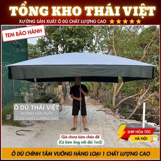 Ô dù mái vuông chính tâm 2m5x3m (không kèm chân đế), ô dù che nắng mưa hiên nhà, vải bạt cao cấp Ô DÙ THÁI VIỆT