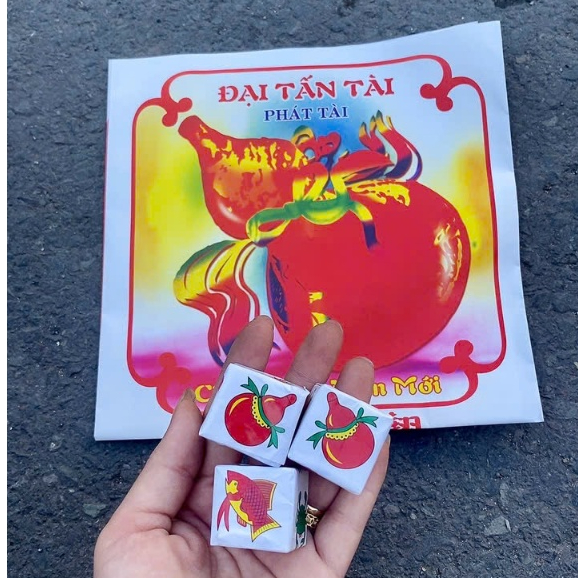 Bộ Bầu Cua Tôm Cá Xúc Xắc Nhựa / Giấy- Lắc Bầu Cua Cá Cọp  Xúc Xắc - Boargame Đồ Chơi Tết
