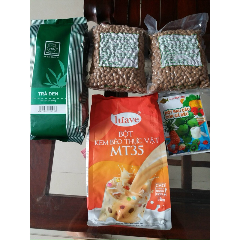 Sét nấu trà sữa chân châu đường đen