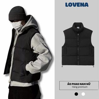 [HÀNG CAO CẤP] Áo Phao Gile, Áo Khoác Phao Cộc Tay Nam Nữ 2 Túi Sườn Chéo Thu Đông Hot trend 2024 By LOVENA