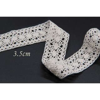 (GIÁ 1 MÉT) Ren kem hình nhện 3cm-3.5cm, phụ liệu may mặc, phụ kiện thời trang, đính váy áo, phụ kiện tóc