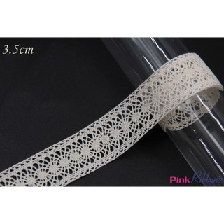 (GIÁ 1 MÉT) Ren kem hình nhện 3cm-3.5cm, phụ liệu may mặc, phụ kiện thời trang, đính váy áo, phụ kiện tóc