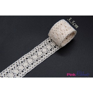 (GIÁ 1 MÉT) Ren kem hình nhện 3cm-3.5cm, phụ liệu may mặc, phụ kiện thời trang, đính váy áo, phụ kiện tóc