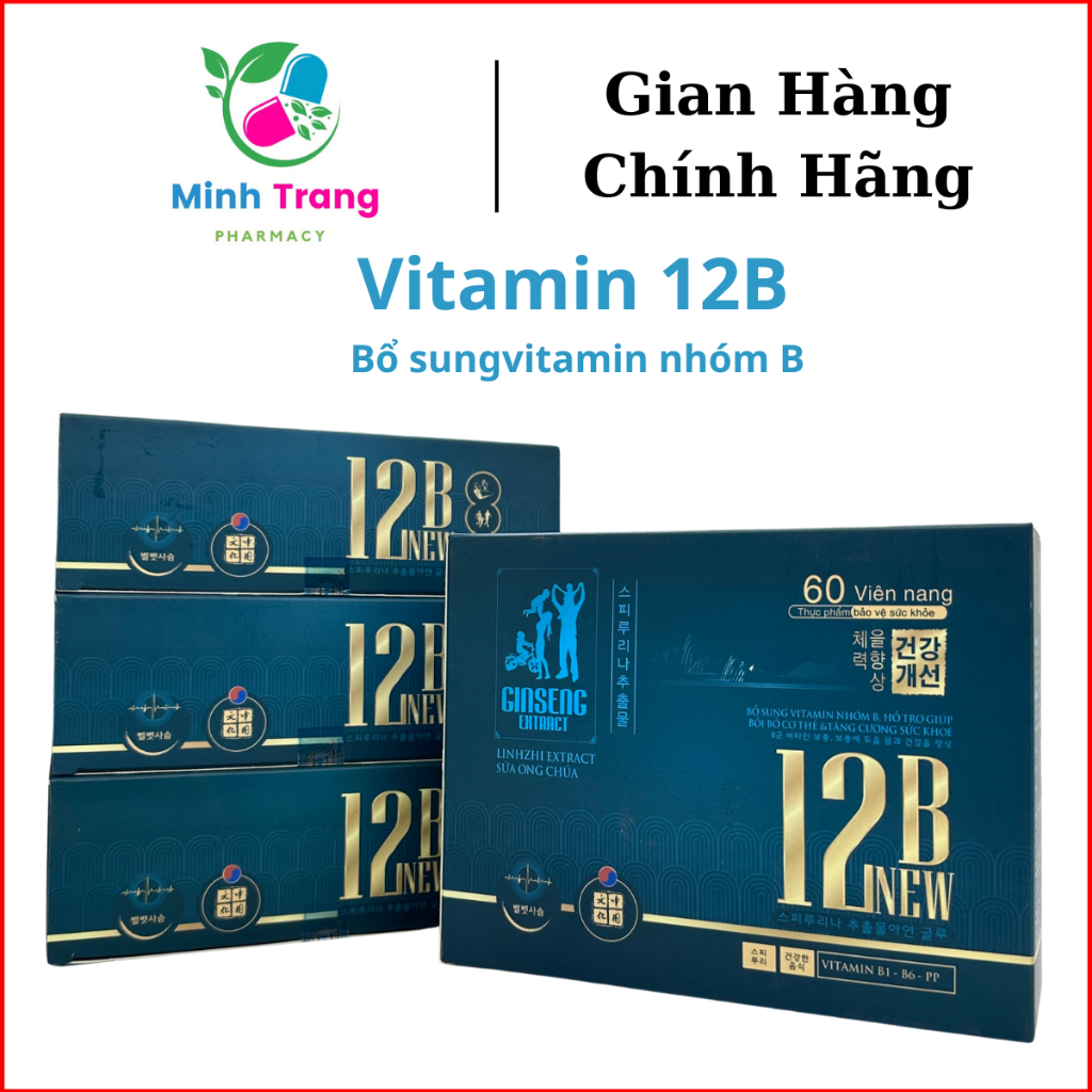 Viên uống Multivitamin tổng hợp Vitamin 12B New With Ginseng giúp bồi bổ cơ thể tăng cường đề kháng