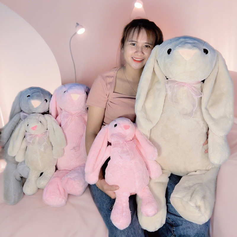 Gấu Bông JELLYCAT Đeo Nơ, Thỏ JELLYCAT BUNNY Dễ Thương Cho Bé